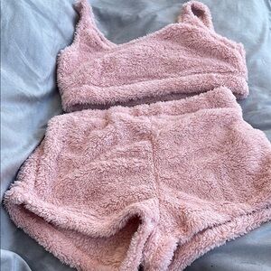 Cozy Pink Fleece Sleepwear Set